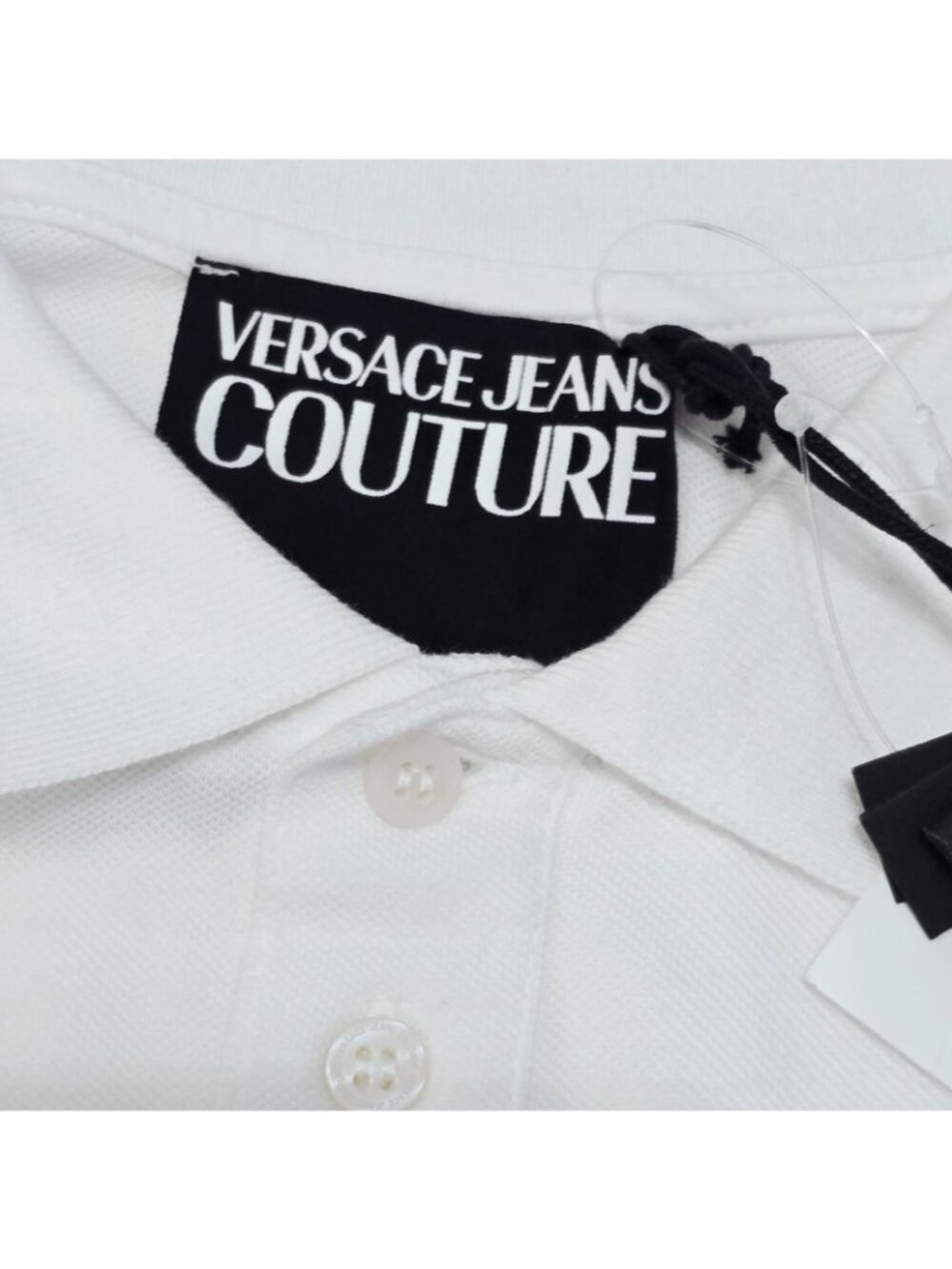 NEW Versace Jeans Couture XXXL White Cotton Polo Shirt with Crest| - Picture 7 of 8